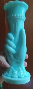 Deko FigurBlume Opalglas-Flammenkerze/Fackel-  antorcha- Farbe hellblau, perfekt - Bild 1 von 10