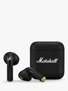 MARSHALL MINOR IV TRUE WIRELESS IN EAR BLUETOOTH EARPHONES EARBUDS IPX4 BLACK - Picture 1 of 10