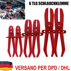 6 tlg Schlauchklemmen Zangen Abklemmzange Schlauch Abklemmen Klemmzange Set DHL - Bild 1 von 14