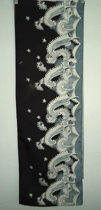 Very Vollbrash Unisex langer Schal 100% Seide schwarz grau Größe - 69x12 in - Bild 1 von 6