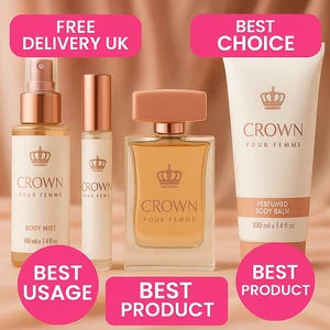 Fine Perfumery London Crown Geschenkset 4-teilig Damen - EDP, Body Balm, Body Mist - Bild 1 von 5