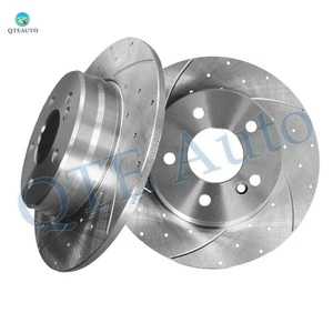 Rear 290mm Drilled Slotted Brake Rotors For 1999-2003 Mercedes-Benz CLK430 Base - Picture 1 of 7