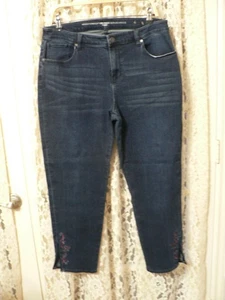 #CHICO'S GIRLFRIEND SLIM LEG ANKLE GR. 2 (34x26,5) JEANS - MID RISE - BESTICKT - GEBRAUCHT, IN EINWANDFREIEM ZUSTAND - Bild 1 von 14