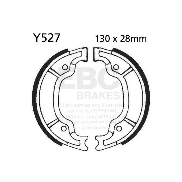 Juego de zapatas de freno EBC (5) 2K delanteras izquierda para Yamaha DT 125 3TT4 1996 Foto 1 de 1