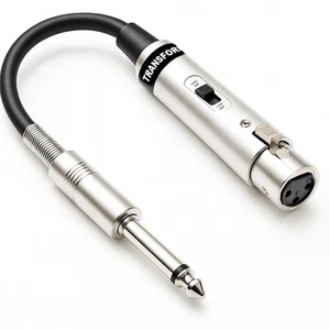 Mikrofon XLR auf 6,35 mm Klinkenstecker Doppelimpedanz Mikrofon passender Transformator - Bild 1 von 2