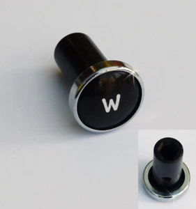 Lucas Type Classic Car Chrome Rimmed Black W Wiper Knob, Riley Wolseley etc - Picture 1 of 1