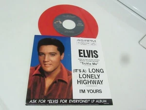 Elvis Presley  45  & Picture Sleeve   Long Lonely Highway    RCA  Red Vinyl - Picture 1 of 1
