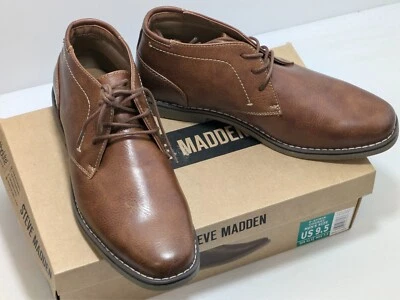 NUEVO Steve Madden P-Symin Hombre’s Chukka Vestido y Zapato Confort Coñac Elige Talla Foto 1 de 4