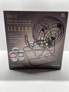 Bar lab Tabletop Bingo Drinking Game 6 Shot Glasses Tailgate Edition New - Picture 1 of 7