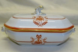 Spode Newburyport Red Covered Vegetable Bowl - Picture 1 of 9