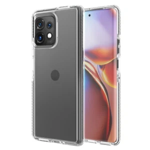 Funda con marco transparente híbrida de aire a prueba de golpes para Motorola edge Plus (2023), negra - Imagen 1 de 7