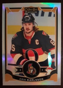 2015 - 2016 O-Pee-Chee Platinum Erik Karlsson Rainbow #15 Hockey Card
