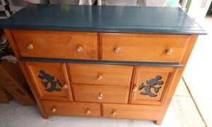 Disney MICKEY MOUSE COLLECTION Solid Wood Chest of Drawers Dresser 42 1/4" Tall - Picture 1 of 16