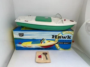 Sutcliffe Boats Hawk Clockwork Speedboat Green Boxed - Picture 1 of 20