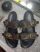 Leather sandals Louis Vuitton Brown size 9.5 UK in Leather - 24658086