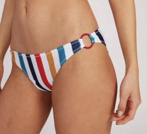 NWT Volcom DRAW THE LINE HIPSTER SWIM BOTTOMS White Size S - Picture 1 of 3