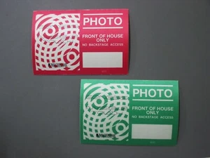 Genesis backstage pass satin cloth stickers 2 Invisible Touch TOUR AUTHENTIC ! - Picture 1 of 1