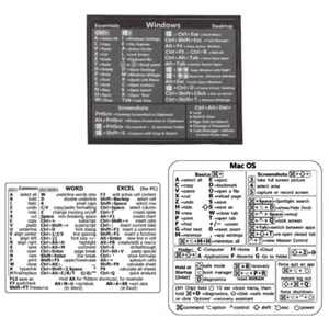 Keyboard Shortcut Key Tips Keyboard Decoration for Student Pad Laptop Desktop PC - Photo 1/9
