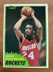 1981-82 Topps Basketball Moses Malone #14 - Houston Rockets - - Bild 1 von 2