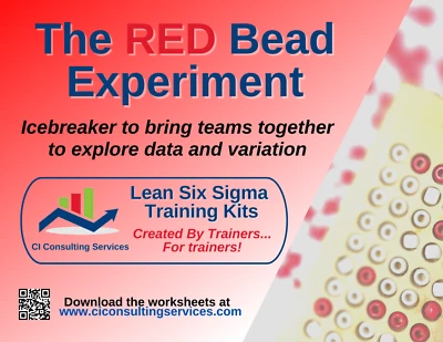 The Red Bead Experiment, Kit de Aprendizaje, Juego Lean Six Sigma, Estadística, Ciencia Foto 1 de 4