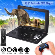 13.9 Tragbar DVD Player CD TV Player Drehbar 16:9 LCD Screen USB Video Auto