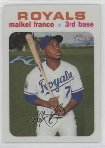 2020 Topps Heritage High Number Chrome White Refractor /71 Maikel Franco
