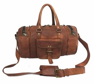 ebay leather duffle bag