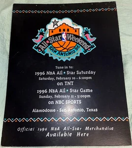 1996 NBA All Star Weekend San Antonio Texas Sign Double Sided Hard Cardboard - Picture 1 of 3