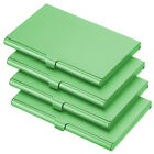4Pcs Professional Pocket Metal Business Card Case Holder Slim Wallet Green