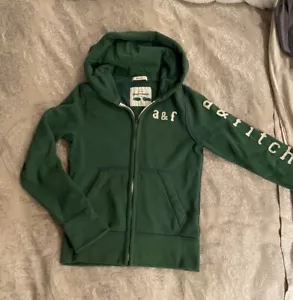 EUC Abercrombie Kids zip up green hoodie sweatshirt. Size Small - Picture 1 of 4