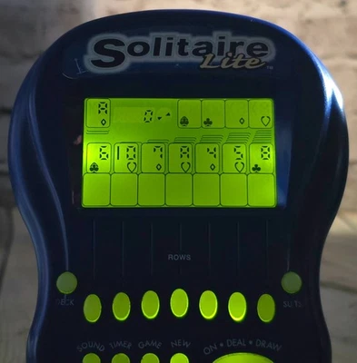 Radica Solitaire Lite Handheld Game 1997 Tested Working w/ Backlight Vintage 90s - Image 1 of 4