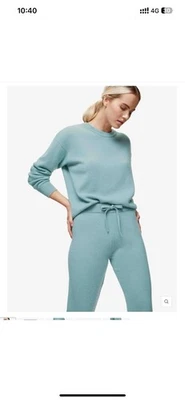 Conjunto de chándal jersey y pantalón Derek Rose London Daphne cachemir verde M Foto 1 de 4