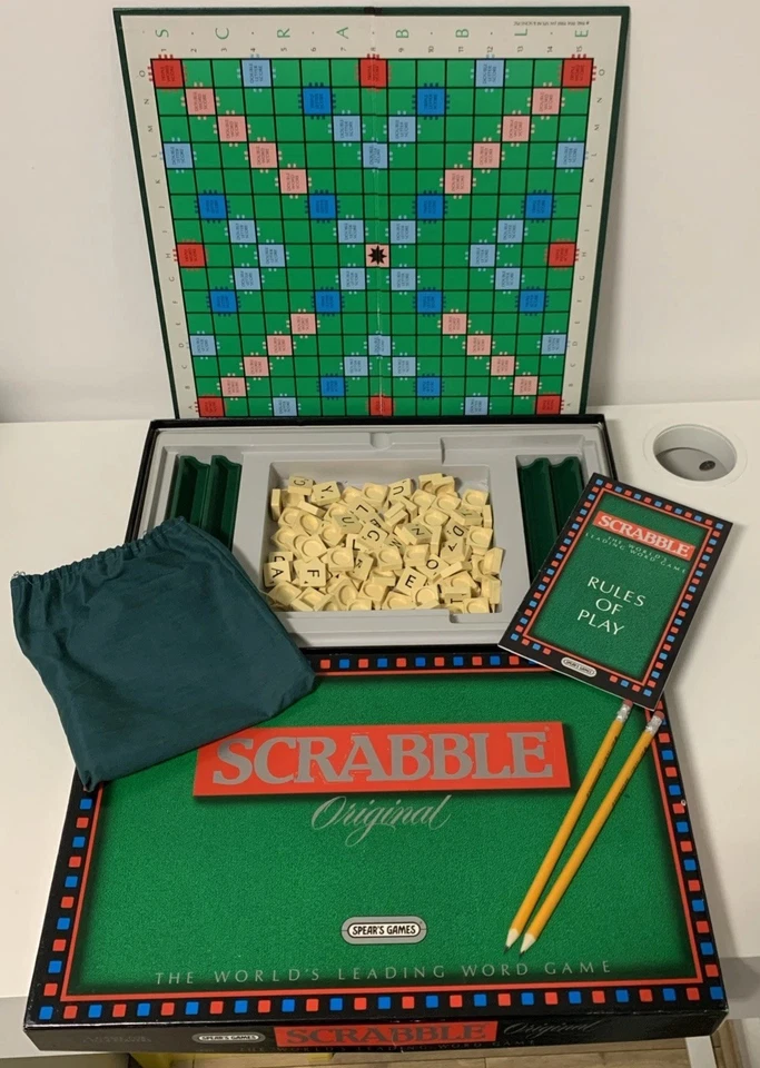 Scrabble Board Game by Spears Games 1988 Boxed Complete Retro Game Night - Image 1 of 4