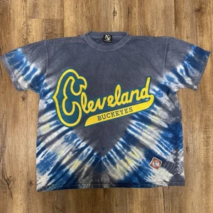 Vintage Cleveland Buckeyes Nlb Tie-Dye T-Shirt, Size Xl - Picture 1 of 6