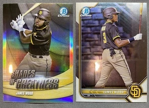 2022 Bowman James Wood Chrome 2025 Topps Chrome Rookie Lot Padres - Bild 1 von 2