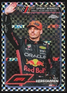 Max Verstappen - CHECKER FLAG REFRACTOR - 150 - 2024 Topps Chrome F1 - Picture 1 of 2