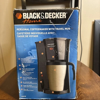 Black & Decker Brew & Go Personal Coffee Maker with Travel Mug DCM18 Never Used - Image 1 of 3