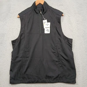 Callaway Golf X Series M 1/4 Zip Vest Men's Black Wind Resistant Sleeveless NWT - Picture 1 of 6