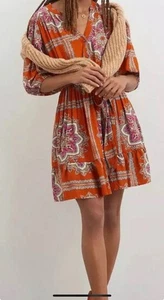Anthropologie Porridge Isabel Paisley Ruffle Dress Size Small - Picture 1 of 13