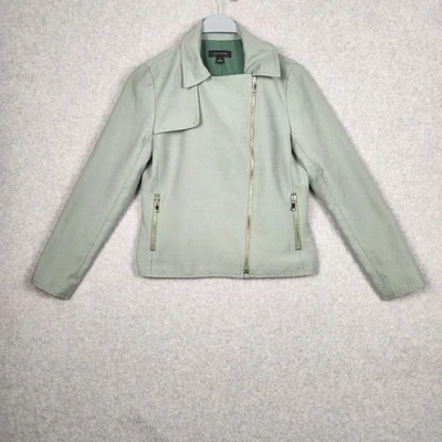 Chaqueta Ann Taylor Mujer 0 Cremallera Asimétrica Moto Lyocell Mezcla Bolsillos Foto 1 de 4