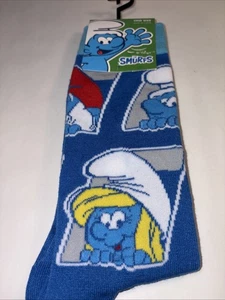 Nuevos Calcetines Novedad Los Pitufos Talla Única US 7-12 Mercancía Oficial Peyo 2025 - Imagen 1 de 9