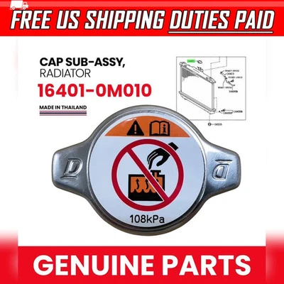 For Toyota Yaris Vios Etios 2013-23 Radiator Cap 108kPa Stainless Steel - Image 1 of 4
