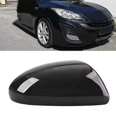 Espejo retrovisor para Mazda 3 2010-2013 negro lado del conductor tapa de carcasa reemplazada Foto 1 de 4