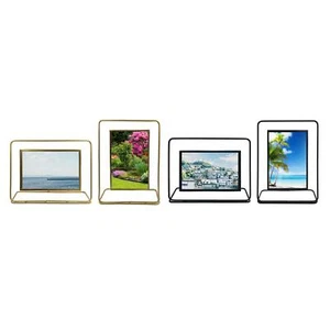 Nordic Style Glass Picture Frame Geometric Desk Home Decor Freestanding - Picture 1 of 10