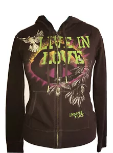 Lucky Brand Damen braun Live in Peace Live in Love limettengrüner Akzent XS Y2K - Bild 1 von 3