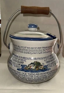 Louisville Stoneware Kentucky Derby BURGOO Large STEW POT with Lid and Handle - Picture 1 of 8