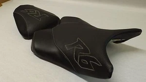 YAMAHA 08/09/10/11/12/13/14 YZF R6 BLACK C.F. FRONT & BACK CUSTOM SEAT COVERS - Picture 1 of 12