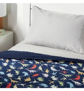 AmazonCotton Weighted Blanket With Super Soft Micromink Cover 104x152cm Dinosaur - Picture 1 of 5