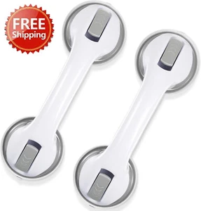 2er Pack Dusche Haltegriff 12" Duschen Saugstange Griff Badezimmer Sicherheitsgriff Griff - Bild 1 von 10