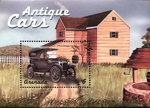 GRENADA ANTIQUE CARS SOUVENIR SHEET 2000 MNH 1915 DODGE TOURER VINTAGE AUTO - Picture 1 of 1